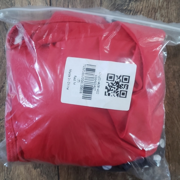 Red Tankini Set with High Waisted Bottoms - Picture 7 of 8